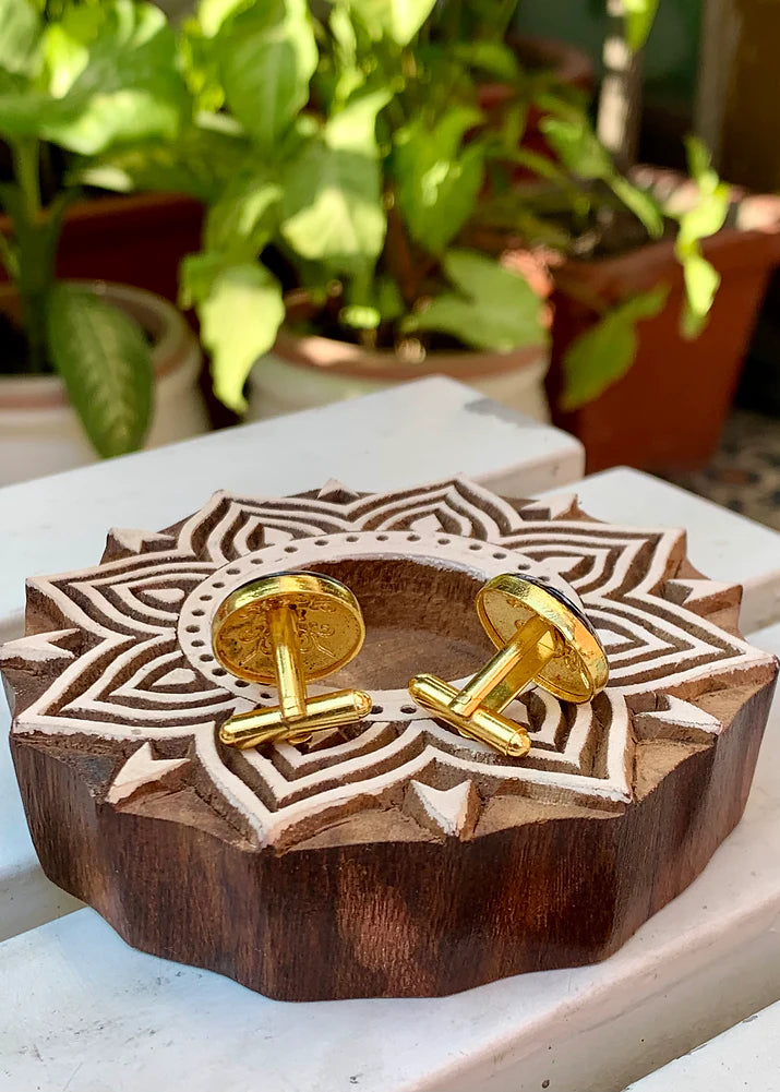 Royal Bageecha hand painted cufflinks