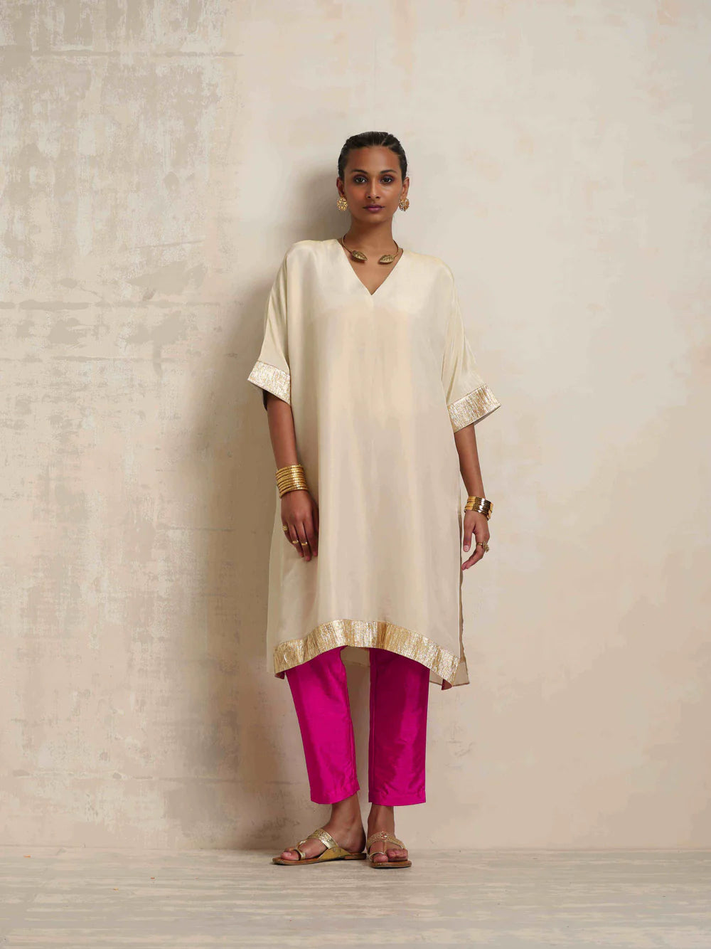 Ivory Tissue Kurta Co-ord Set