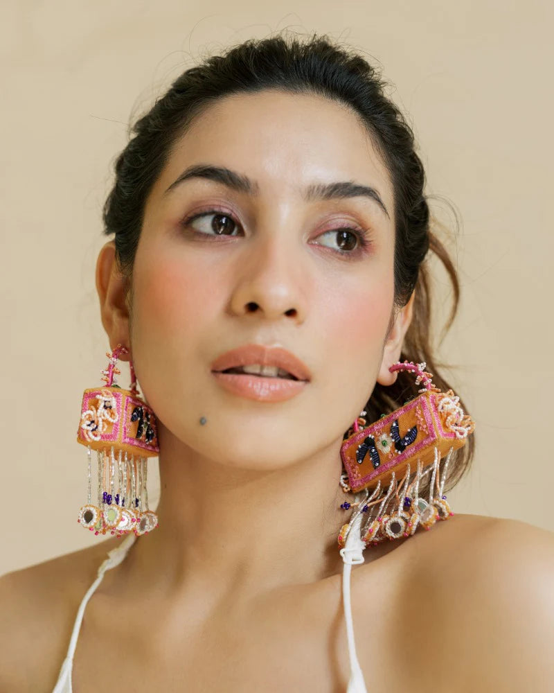 Maldives handmade hoop earrings