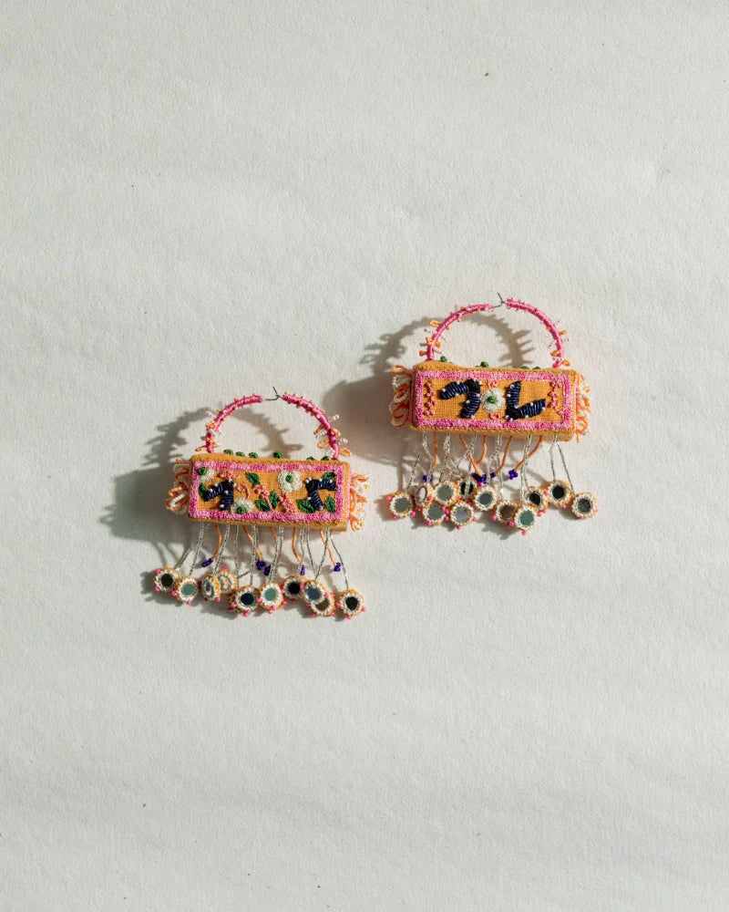 Maldives handmade hoop earrings