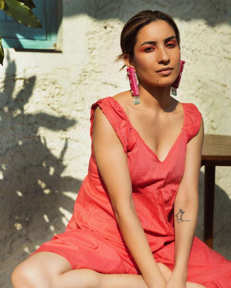 Ahia! Handmade 3D statement earrings