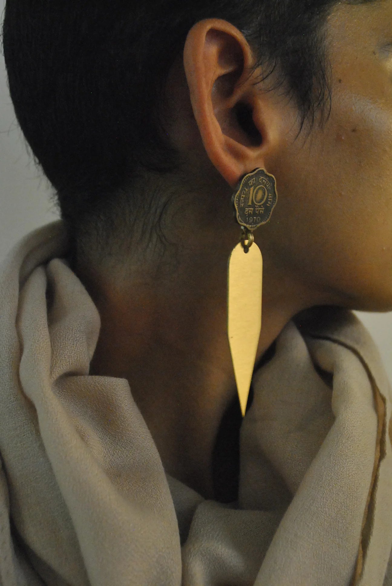 10 Paise Axial Earrings