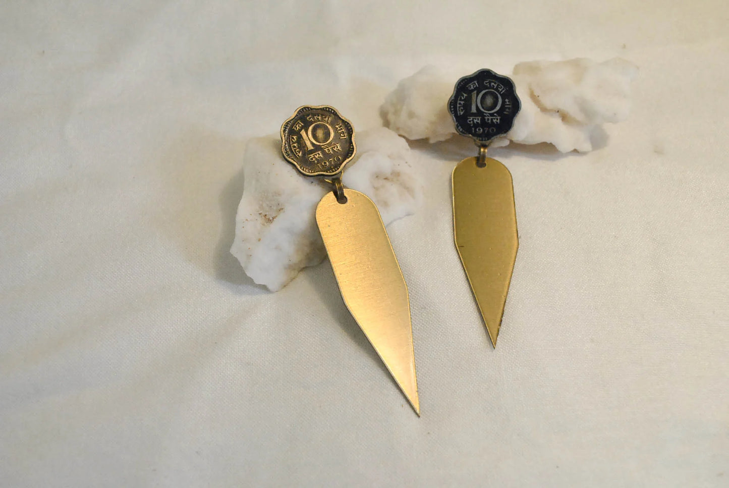 10 Paise Axial Earrings