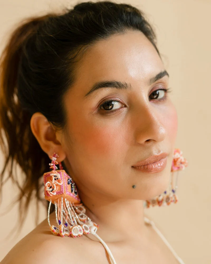 Maldives handmade hoop earrings