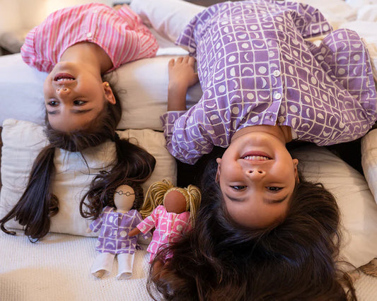 ‘I want to be like grandpa’ kurta pajama set in purple moon chase