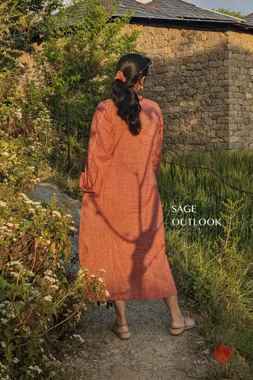Gopika – Shirt Dress | Naturally Dyed | Handwoven Organic Cotton