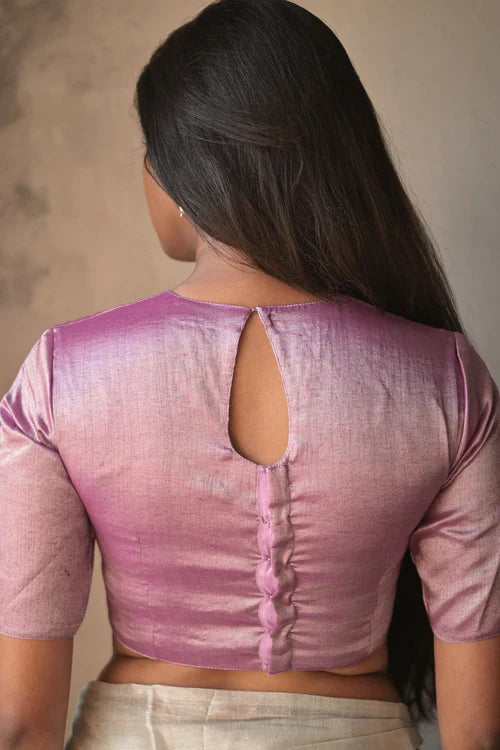 Lavender shine I Lavender tissue saree